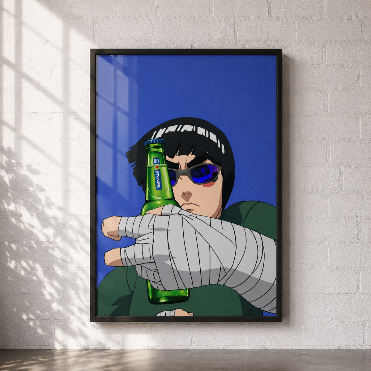 Rock Lee Naruto anime wall art poster – green beast Hidden Leaf print